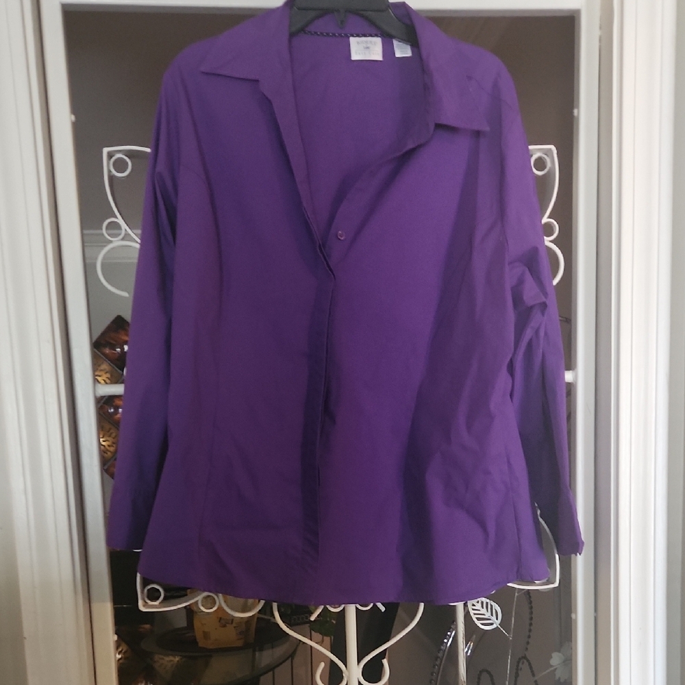 Riders by Lee Women's Purple Button Down Shirt